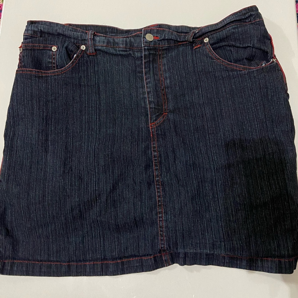 Y2K denim mini skirt plus sized 90s emo alternative